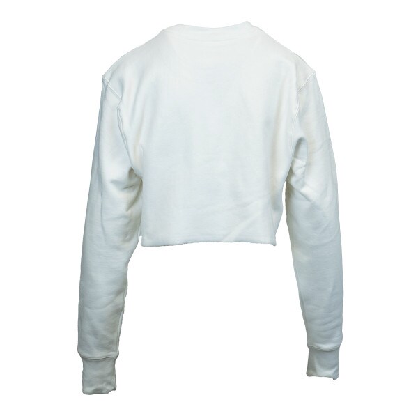 womens champion utah state collegiate white cropped crew sweatshirt